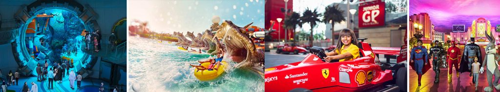 YasParks Ferrari, Warner Bros, SeaWorld, Yas Waterpark